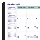 Blueline 2025-2026 Essential 16-Month Monthly Planner - 9-1/4" x 7-1/4" - Black - Bilingual-Tear-off corners