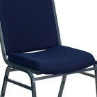 Flash Furniture HERCULES Series Heavy Duty Stack Chair - Navy Blue Dot Fabric-Stretcher Bars provide additional support