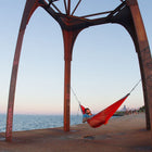 Grand Trunk Double Deluxe Hammock with Straps - Blue/Orange-Soft, breathable and fast drying