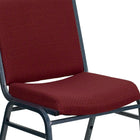 Flash Furniture HERCULES Series Heavy Duty Stack Chair - Burgundy Patterned Fabric-Burgundy Patterned Fabric Upholstery
