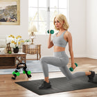 Soozier 26 lb Hex Dumbbell Set with Vertical Rack-Rotate the dumbbell stand to transform it into a kettlebell 