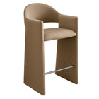 Modway Talia 41" Performance Velvet Bar Stool - Taupe-Stain-Resistant Performance Velvet