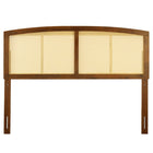 Modway Halcyon Cane King Headboard - Walnut-Interchangeable Bed Frame Options