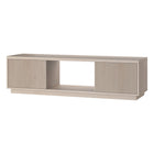 Hudson&Canal Dorian TV Stand for TV's up to 65" - Alder White-The top has a weight capacity of 75lbs, cabinets can hold 50lbs each