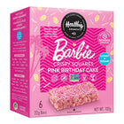 Healthy Crunch Barbie Pink Birthday Cake Crispy Squares - 22 gr - Pack de 36-Allergen-free, School Approved 