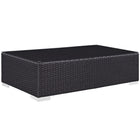 Modway Convene Outdoor Patio Coffee Table - Espresso-Synthetic Rattan Weave