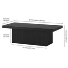Hudson&Canal Torren 48"W Rectangular Coffee Table - Black Grain-9