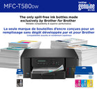 Brother INKvestment Tank MFC-T580DW Wireless Inkjet All-in-One Printer - Colour - Up to 3 Years of In-Box Ink-2-sided printing and easy-loading 150-sheet paper tray