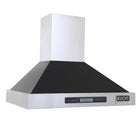 KUCHT KRH3615-K 36" 900 CFM Wall Mounted Range Hood - Stainless Steel/Black-Equipped with two 1.5-Watt LED lights, this seamless design Pro-Style range hood will give you better visibility while cooking and enhance the look of your pro-style Kucht range