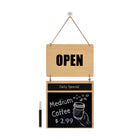 Royal Sovereign Hanging Open/Close Business Sign - 9" W x 22" H-Durable wooden design with erasable board