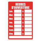 Cosco Business Hours Sign Kit with Cling Numbers - 5.25" x 6" - French Text-This business hours sign kit features French text to clearly communicate hours of operation to French-speaking customers