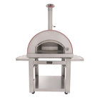 Kucht Venice Outdoor Wood‑Fired Pizza Oven - Red-Built In Temperature Gauge