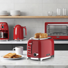 Salton NuRetro Digital 2 Slice Toaster - Space Cherry-Automatic slice pop-up makes it easy to retrieve toast without burning fingers.