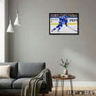 Brandon Hagel Tampa Bay Lightning - Framed Canvas - 31" x 22"-Ready to hang - arrives fully assembled