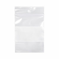 KL Rubber Resealable Polyethylene Bag With White Id Block & Hang Hole - 2 Mil - 2" x 3” - 1000 Pack-Offset lip design with durable zipper for easy opening and secure closure
