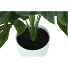 Monarch Specialties 24" Artificial Indoor Monstera - Table - White Pot-For indoor use only, this decorative artificial plant comes with a 5 year limited warranty against defects for worry-free enjoyment