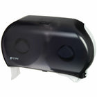 San Jamar Jumbo Bath Tissue Dispenser - Double Roll - 19.29" L X 5.5"W X 11.83"H - Black-Provides a universal solution