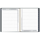 Cambridge 2027 Large Weekly/ Monthly Planner - 11-1/4" x 9" - Denim Blooms - Bilingual-Easel stand design for desktop display