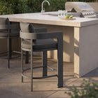Modway Tahoe Outdoor Patio Aluminum Counter Stool - 36.5" - Charcoal-Coutner-height Seating