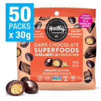 Healthy Crunch Quinoa Dark Chocolate Superfoods - 40 gr - 50 Pack-Dairy-free