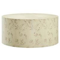 Modway Cosmos 35" Round Burl Wood Coffee Table - Bleached Burl-Modern, Nature-Inspired Design
