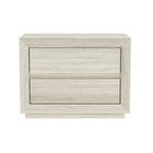 Manhattan Comfort Soren 32" Contemporary 2-Drawer Nightstand - Whitewashed Oak-Crafted with high-quality wood grain laminate, offering the look of natural wood with enhanced durability