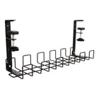 Helix Under Desk Cable Management Tray - Black-Non Slip Pad
