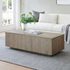 Hudson&Canal Paxton 48"W Rectangular Coffee Table - Antiqued Grey Oak-Features easy assembly
