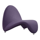 Manhattan Comfort MoMa 32.3" Modern Wool Blend Upholstered Accent Chair - Purple-Modern Abstract Lounge Accent Chair Perfect for Pop Living Room Usage
