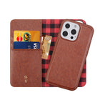 General Supply Goods + Co 2-in-1 Magnetic Folio for iPhone 13/13 Pro - Cognac-Soft vegan leather