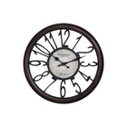 Monarch Specialties Clocks 16" Round Clock - Antique Brown -This simple, trendy 16" round wall clock in antique brown with hints of vintage is perfect for transitional home decors