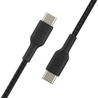 Belkin Braided USB-C to USB-C 2.0 Cable - 1m - Black-Double-braided nylon exterior provides strength and durability 