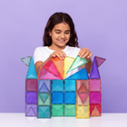 Connetix Glitter Castle Pack - 48 Pieces-Signature pastel and vibrant bright colours with ultra-fine glitter