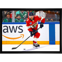 Sam Reinhart Florida Panthers - Framed Canvas - 31" x 22"-Premium canvas print with gallery-wrapped edges