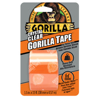 Gorilla Clear Repair Tape - 1.5" x 15 ft-Heavy Duty: Made with an extra thick adhesive layer