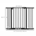 PawHut 29"-39.4" Wide Pet Gate with Door Dog Barrier Indoor for Stairs-Adjustable width, suitable for different sizes