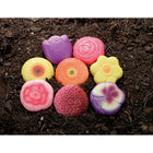 Yellow Door Sensory Play Stones 8-Piece Set - Flowers-The set contains eight garden flowers: carnation, daffodil, dahlia, gerbera daisy, pansy, rose, sunflower and tulip.