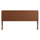 Modway Sparta Weave Vegan Leather King Headboard - Walnut Brown-Standing Design