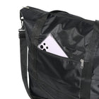 Nicci Travel Weekender Duffel Expandable Bag - Black-Interior zipper pocket and inside slit pockets 
