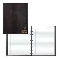Blueline Notepro Pink Ribbon Hardcover Notebook, 9-1/4" x 7-1/4", Black, 150 Pages-The durability of a hardcover plus the flexibility of a wirebound book