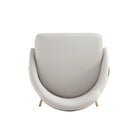 Manhattan Comfort Gracie 22" Modern Leatherette Upholstered Counter Stool - Stone and Gold - 3 Pack-21.7" L x 23" W x 38" H