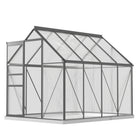 Outsunny 6' x 8' x 6.5' Polycarbonate Greenhouse with Sliding Door- Spacious 6' x 8' x 6.5' greenhouse for growing flowers, vegetables, and fruits
 