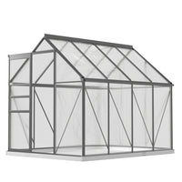 Outsunny 6' x 8' x 6.5' Polycarbonate Greenhouse with Sliding Door- Spacious 6' x 8' x 6.5' greenhouse for growing flowers, vegetables, and fruits
 