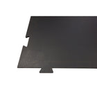 Edgewood Voyager Residential Home Fitness Impact And Sound Absorbing Interlocking Tile - 24" W x 24" L x 1/4" D - Black-Smooth high traction face style