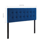 Modway Emily Biscuit Tufted Performance Velvet Queen Headboard - Navy-Velvet Polyester Upholstery