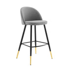 Modway Cordial Fabric Bar Stools - Light Gray - Set of 2-Assembly Required