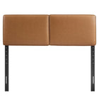Modway Lindee Vegan Leather King Headboard - Tan-Wood Legs