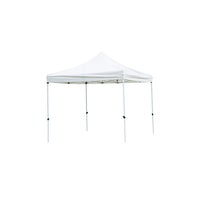 Dura Housewares Cayman Folding Gazebo - Height Adjustable - White-Includes a carrying bag for easy transport