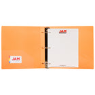 JAM Paper Plastic 3" 3-Ring Binder - Orange -Quantity: Sold Individually, Made to be long lasting and resist tearing or bending, easy to clean