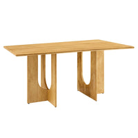 Modway Rivian Rectangular 70" Wood Dining Table - Oak-Rectangular Dining Table